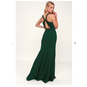 Forest Green Floor Length Maxi Gown from Lulu's NWT (XS)